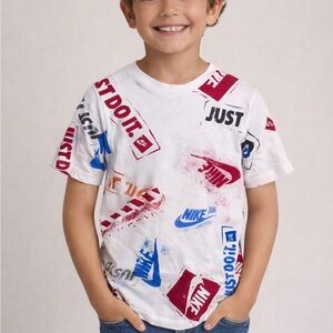 Nike Just Do It Graphic T-Shirt Youth XL Multicolor Logo Tee